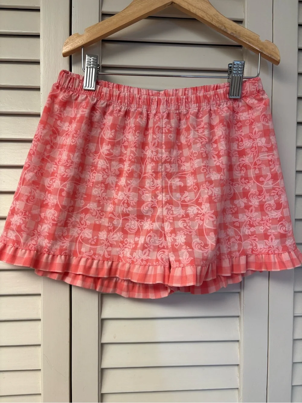 American Girl Coral Pink Patterned Pajama Set